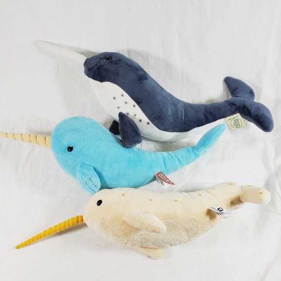 Other - Lot of 3 Plush Narwhals Stuffed Animals Toy Ocean Sea Life